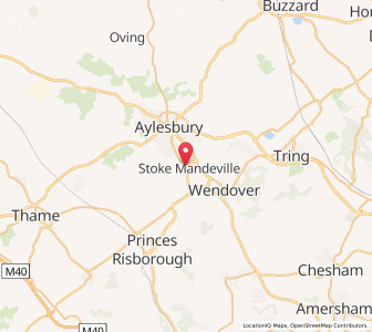 Map of Stoke Mandeville, EnglandEngland