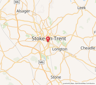 Map of Stoke-on-Trent, EnglandEngland
