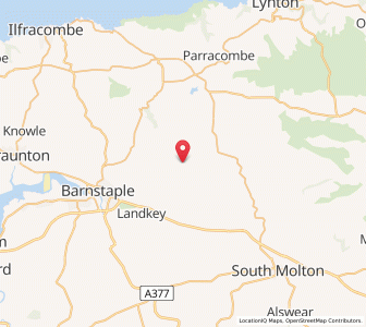 Map of Stoke Rivers, EnglandEngland