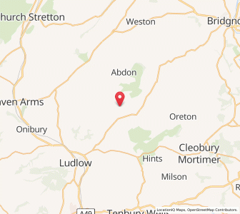 Map of Stoke Saint Milborough, EnglandEngland