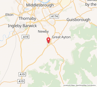 Map of Stokesley, EnglandEngland