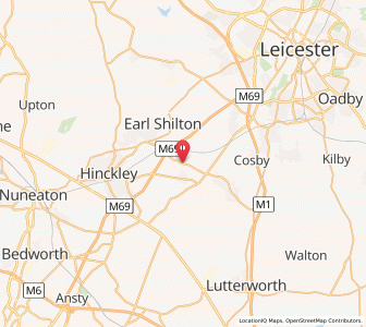 Map of Stoney Stanton, EnglandEngland
