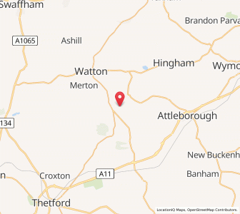Map of Stow Bedon, EnglandEngland