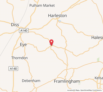 Map of Stradbroke, EnglandEngland