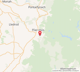 Map of Strata Florida, WalesWales