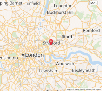 Map of Stratford, EnglandEngland