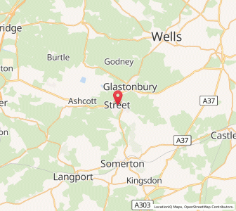 Map of Street, EnglandEngland