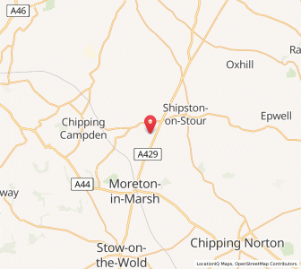 Map of Stretton on Fosse, EnglandEngland