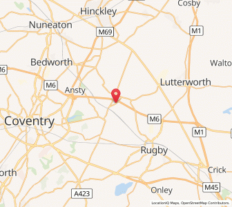 Map of Stretton under Fosse, EnglandEngland