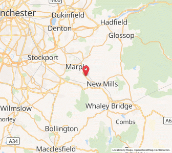 Map of Strines, EnglandEngland