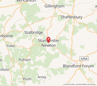 Map of Sturminster Newton, EnglandEngland