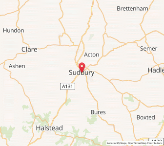 Map of Sudbury, EnglandEngland