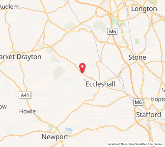 Map of Sugnall, EnglandEngland