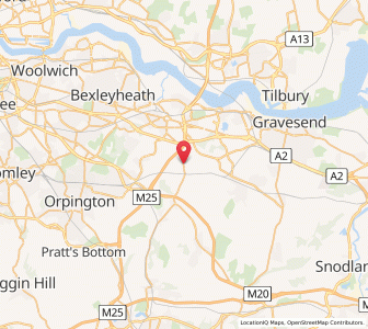 Map of Sutton at Hone, EnglandEngland