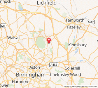 Map of Sutton Coldfield, EnglandEngland
