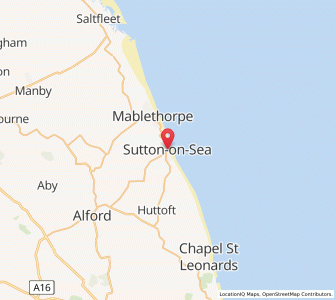 Map of Sutton on Sea, EnglandEngland