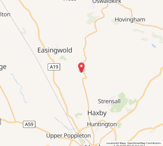 Map of Sutton on the Forest, EnglandEngland