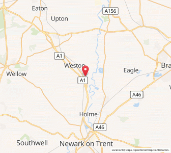 Map of Sutton on Trent, EnglandEngland