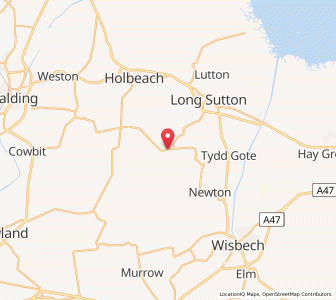 Map of Sutton Saint James, EnglandEngland