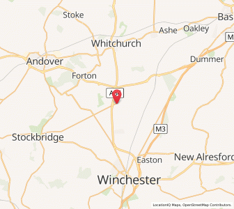 Map of Sutton Scotney, EnglandEngland