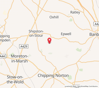 Map of Sutton under Brailes, EnglandEngland