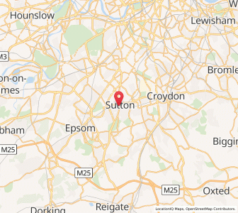 Map of Sutton, EnglandEngland