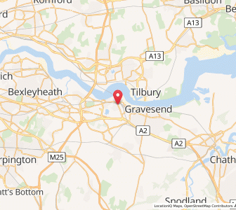 Map of Swanscombe, EnglandEngland