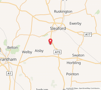 Map of Swarby, EnglandEngland
