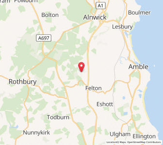 Map of Swarland, EnglandEngland