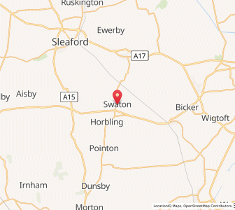 Map of Swaton, EnglandEngland