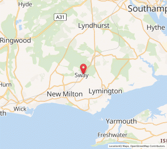 Map of Sway, EnglandEngland