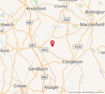 Map of Swettenham, EnglandEngland