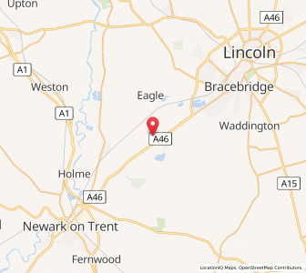 Map of Swinderby, EnglandEngland