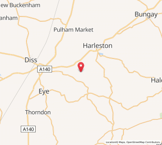 Map of Syleham, EnglandEngland