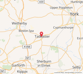 Map of Tadcaster, EnglandEngland
