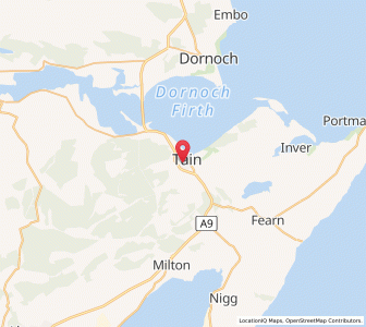 Map of Tain, ScotlandScotland