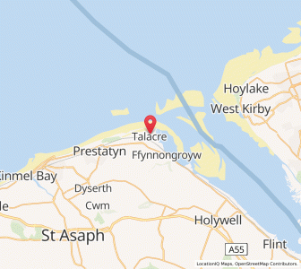 Map of Talacre, WalesWales