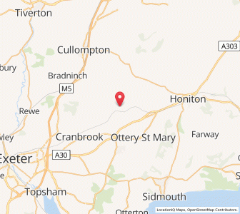 Map of Talaton, EnglandEngland