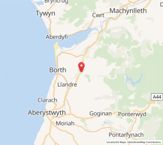 Map of Talybont, WalesWales