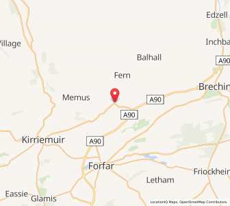 Map of Tannadice, ScotlandScotland