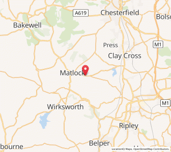 Map of Tansley, EnglandEngland