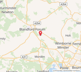 Map of Tarrant Keynston, EnglandEngland