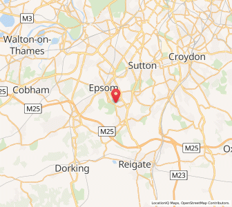 Map of Tattenham Corner, EnglandEngland