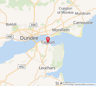 Map of Tayport, ScotlandScotland