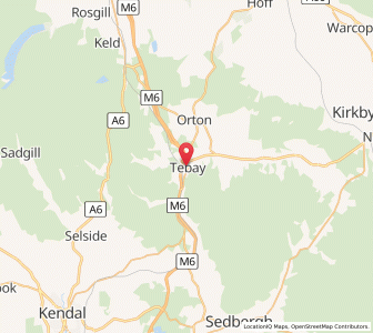 Map of Tebay, EnglandEngland