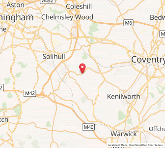 Map of Temple Balsall, EnglandEngland