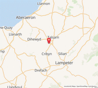 Map of Temple Bar, WalesWales