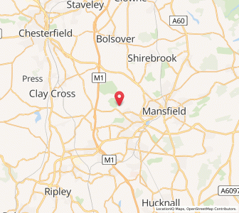 Map of Teversal, EnglandEngland