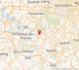 Map of Thames Ditton, EnglandEngland