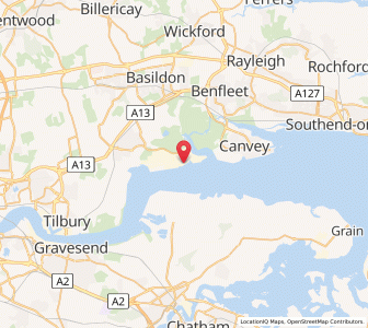 Map of Thames Haven, EnglandEngland